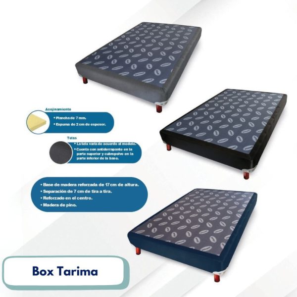 Box Bondeada Azul Queen Size
